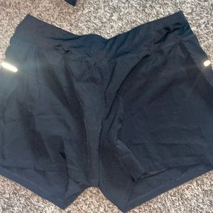 black running shorts